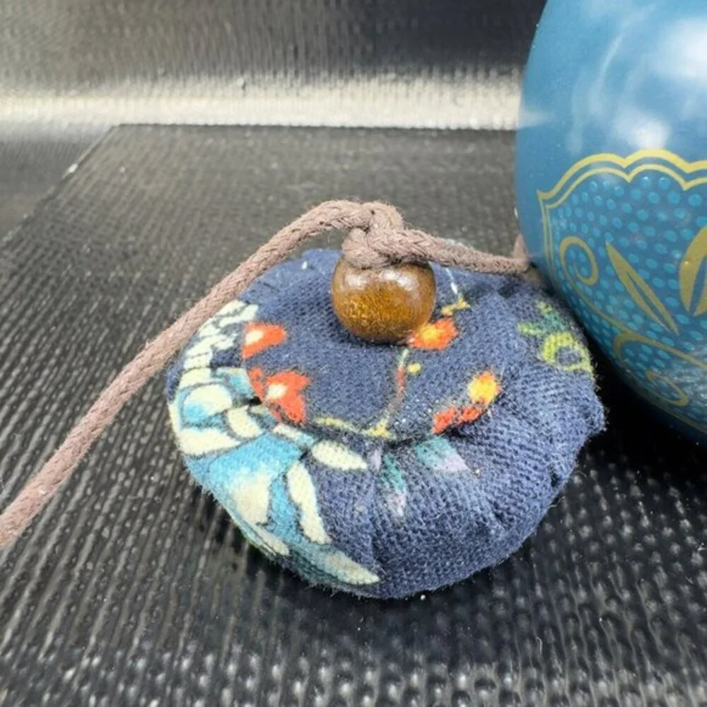 Vintage Asian Ceramic Trinket Box Container With Hand Made Lid Stopper Decor VTG
